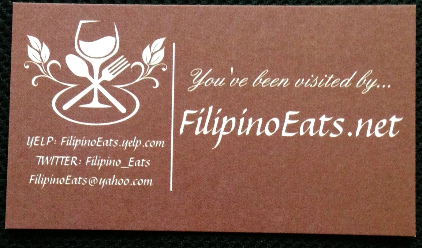 FilipinoEats.net card (front cover)